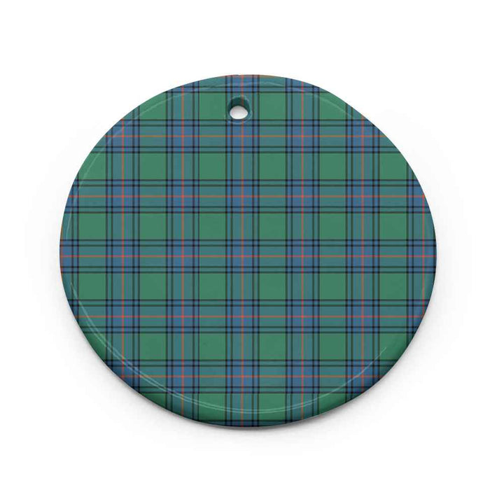 Scottish Shaw Ancient Clan Tartan Ceramic Ornament Circle Shape Tartan Plaid