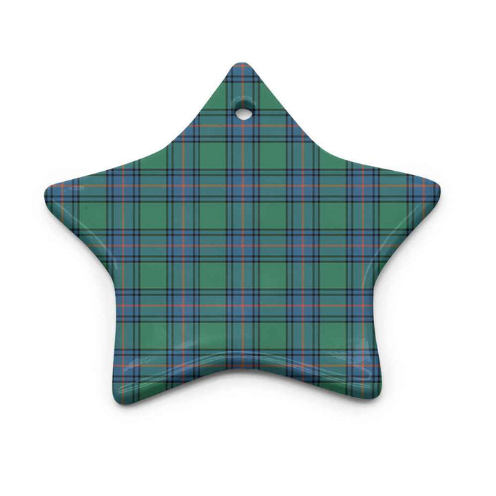 Scottish Shaw Ancient Clan Tartan Ceramic Ornament Star Shape Tartan Plaid