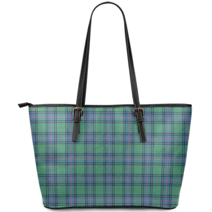 Scottish Shaw Ancient Clan Tartan Leather Tote Tartan Plaid