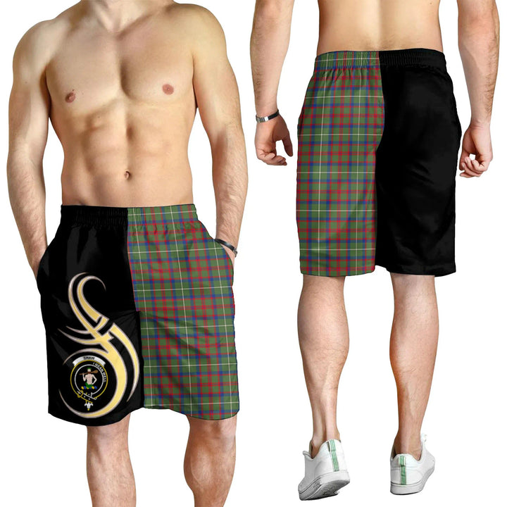 Scottish Shaw Green Modern Clan Crest Tartan Believe in Me Men's Shorts