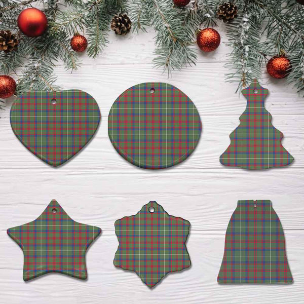 Scottish Shaw Green Modern Clan Tartan Ceramic Ornament All Tartan Plaid