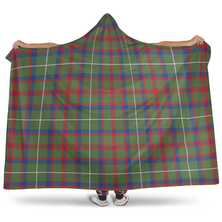 Scottish Shaw Green Modern Clan Tartan Hooded Blanket Tartan Plaid 1