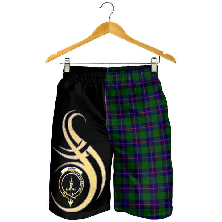 Scottish Shaw Modern Clan Crest Tartan Believe in Me Men's Shorts