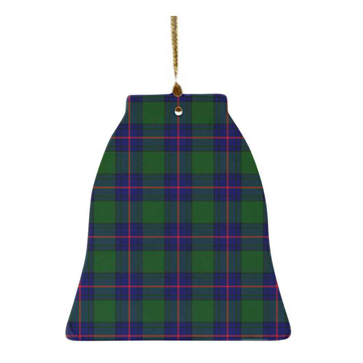 Scottish Shaw Modern Clan Tartan Ceramic Ornament Bell Shape Tartan Plaid