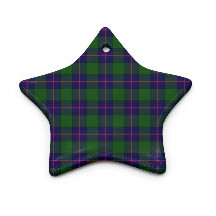 Scottish Shaw Modern Clan Tartan Ceramic Ornament Star Shape Tartan Plaid