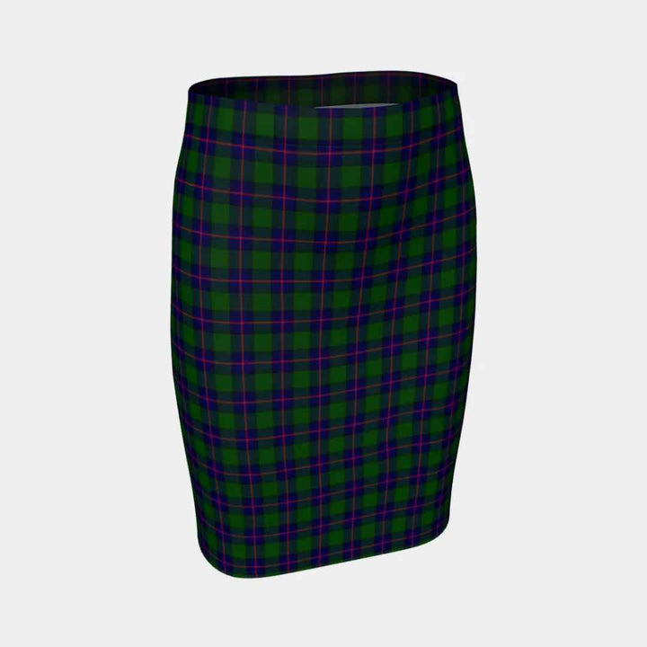 Scottish Shaw Modern Clan Tartan Fitted Skirt Tartan Plaid 1