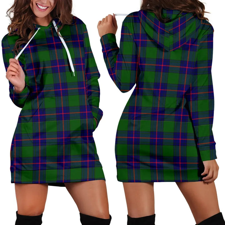 Scottish Shaw Modern Clan Tartan Hoodie Dress