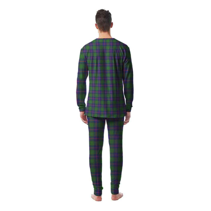 Scottish Shaw Modern Clan Tartan Pajama Set Men Back Side Tartan Plaid