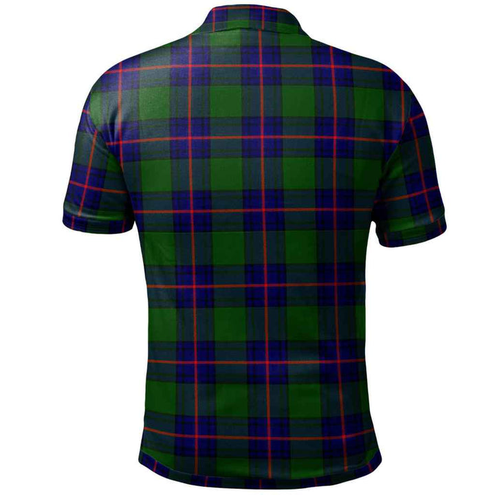 Scottish Shaw Modern Clan Tartan Polo Shirt Back Side Tartan Plaid