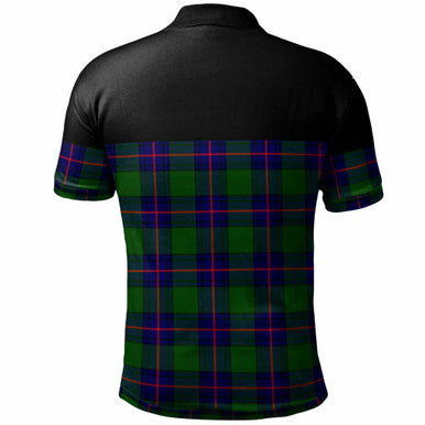Scottish Shaw Modern Clan Tartan Polo Shirt - Horizontal Style Back Side Tartan Plaid