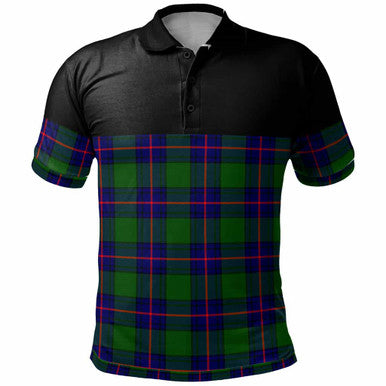 Scottish Shaw Modern Clan Tartan Polo Shirt - Horizontal Style Front Side Tartan Plaid