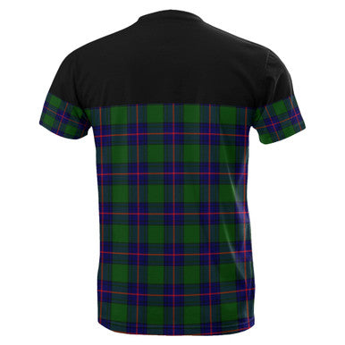 Scottish Shaw Modern Clan Tartan T-Shirt Horizontal Style Back Side Tartan Plaid