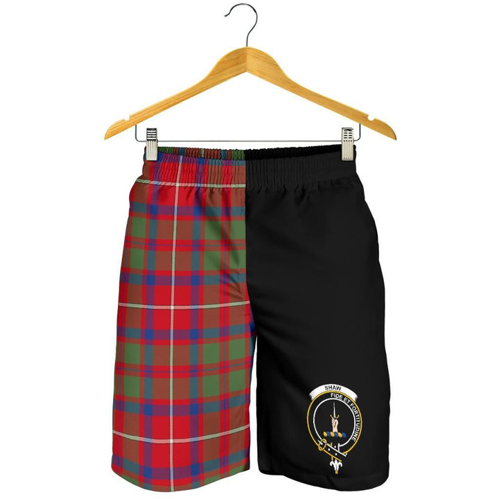 Scottish Shaw of Todarroch Clan Crest Tartan Half of Me Men's Shorts