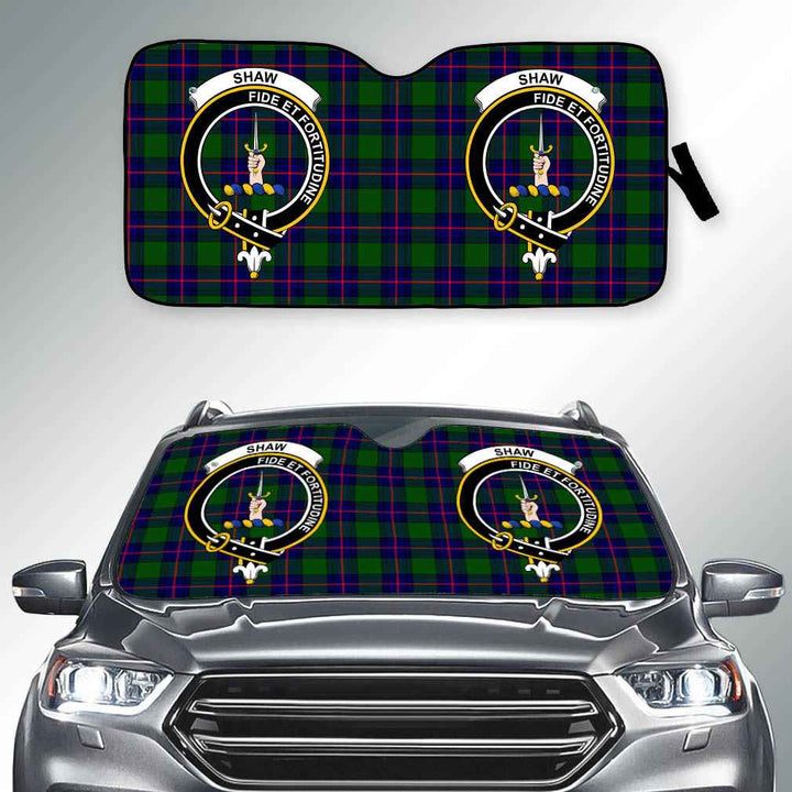 Scottish Shaw (of Tordarroch) Clan Crest Tartan Car Windshield Sun Shade Tartan Plaid 2