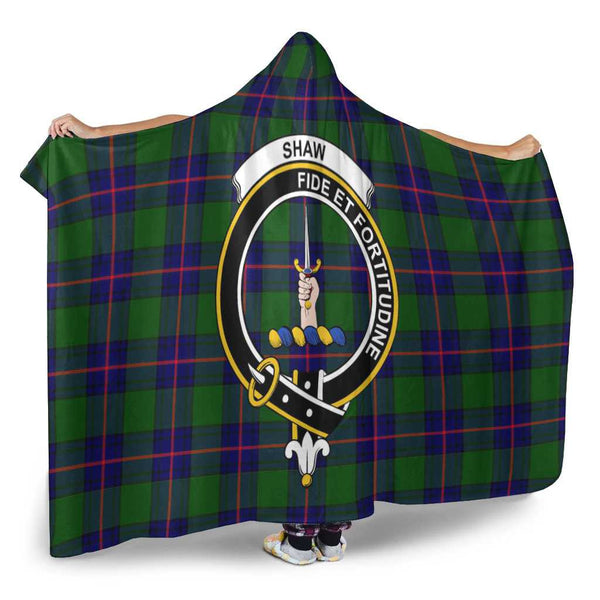 Scottish Shaw (of Tordarroch) Clan Crest Tartan Hooded Blanket Tartan Plaid 2