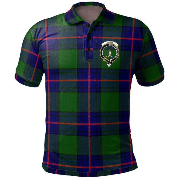 Scottish Shaw (of Tordarroch) Clan Crest Tartan Polo Shirt Front Side Tartan Plaid