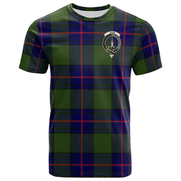 Scottish Shaw (of Tordarroch) Clan Crest Tartan T-Shirt Front Side Tartan Plaid