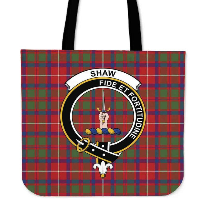Scottish Shaw of Tordarroch Clan Crest Tartan Tote Bag Tartan Plaid