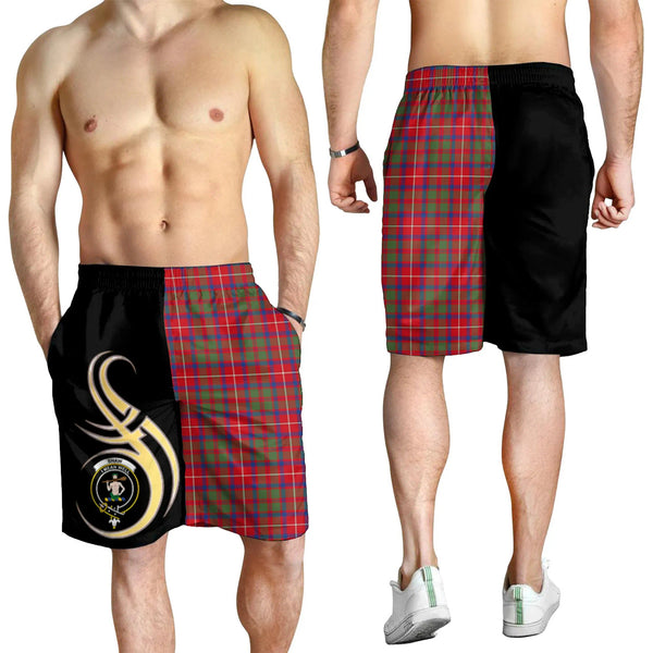 Scottish Shaw Red Modern Clan Crest Tartan Believe in Me Men's Shorts