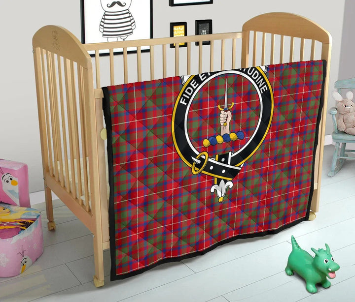 Scottish Shaw Red Modern Clan Crest Tartan Quilt Tartan Plaid 13