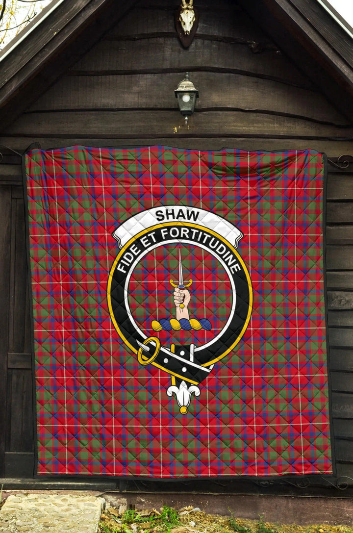 Scottish Shaw Red Modern Clan Crest Tartan Quilt Tartan Plaid 3