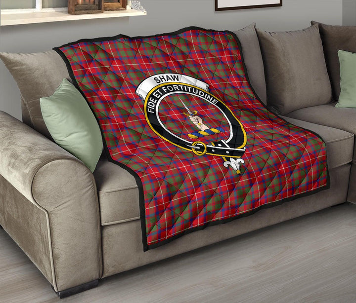 Scottish Shaw Red Modern Clan Crest Tartan Quilt Tartan Plaid 8