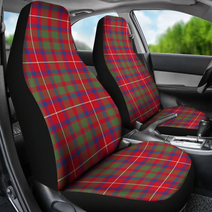 Scottish Shaw Red Modern Clan Tartan Car Seat Covers 3