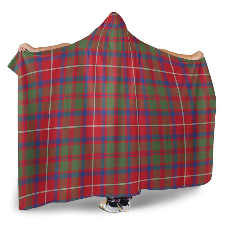 Scottish Shaw Red Modern Clan Tartan Hooded Blanket Tartan Plaid 2