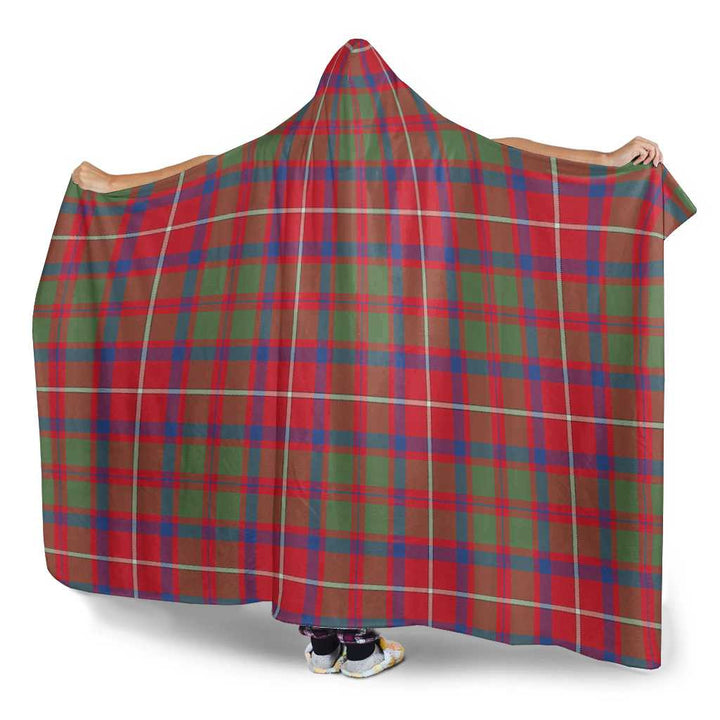 Scottish Shaw Red Modern Clan Tartan Hooded Blanket Tartan Plaid 3