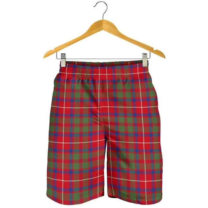 Scottish Shaw Red Modern Clan Tartan Men's Shorts