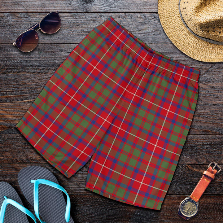 Scottish Shaw Red Modern Clan Tartan Men's Shorts