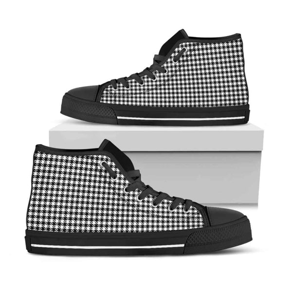 Scottish Shepherd Clan Tartan High Top Shoes Black Sole Tartan Plaid