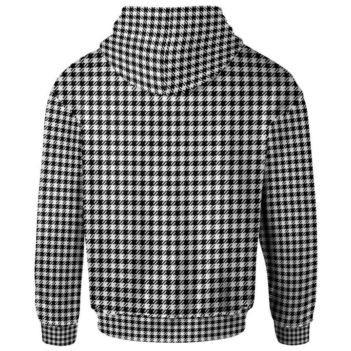 Scottish Shepherd Clan Tartan Hoodie Back Side Tartan Plaid
