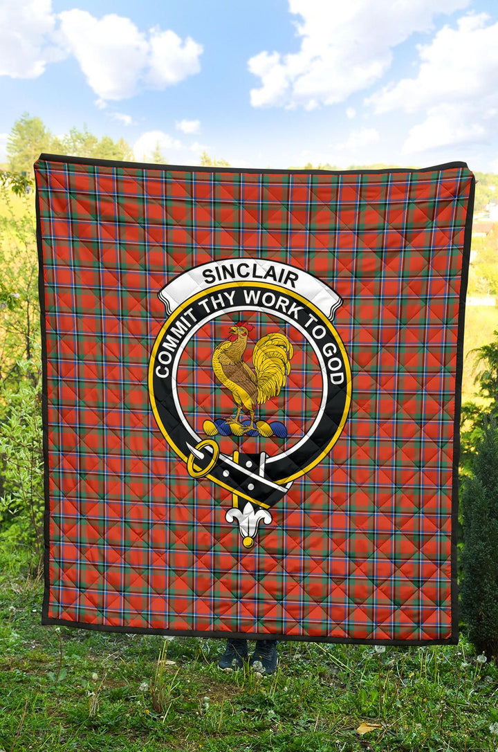 Scottish Sinclair Ancient Clan Crest Tartan Quilt Tartan Plaid 2