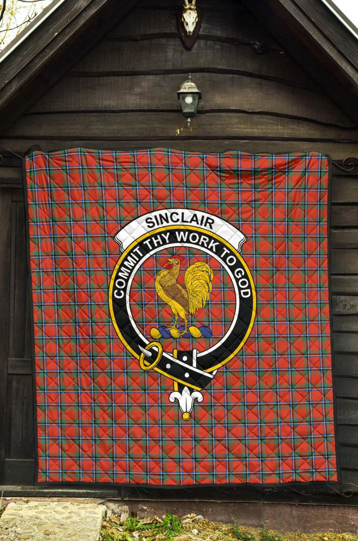 Scottish Sinclair Ancient Clan Crest Tartan Quilt Tartan Plaid 3