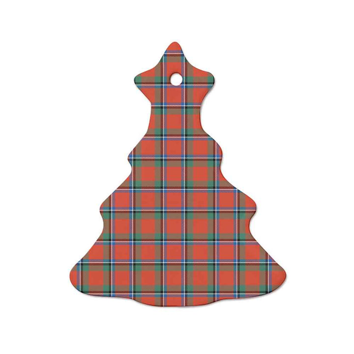 Scottish Sinclair Ancient Clan Tartan Ceramic Ornament  Tree Shape Tartan Plaid