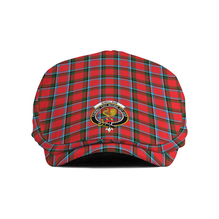 Scottish Sinclair Clan Crest Tartan Flat Cap Tartan Plaid 1