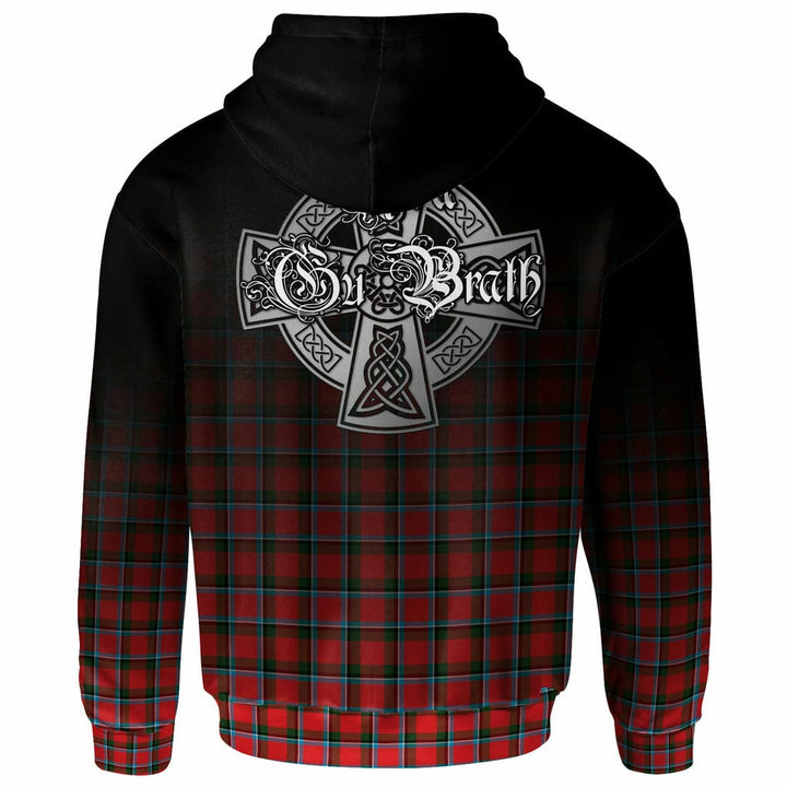 Scottish Sinclair Clan Crest Tartan Hoodie - Alba Gu Brath Family Crest Celtic Inspired Back Side Tartan Plaid