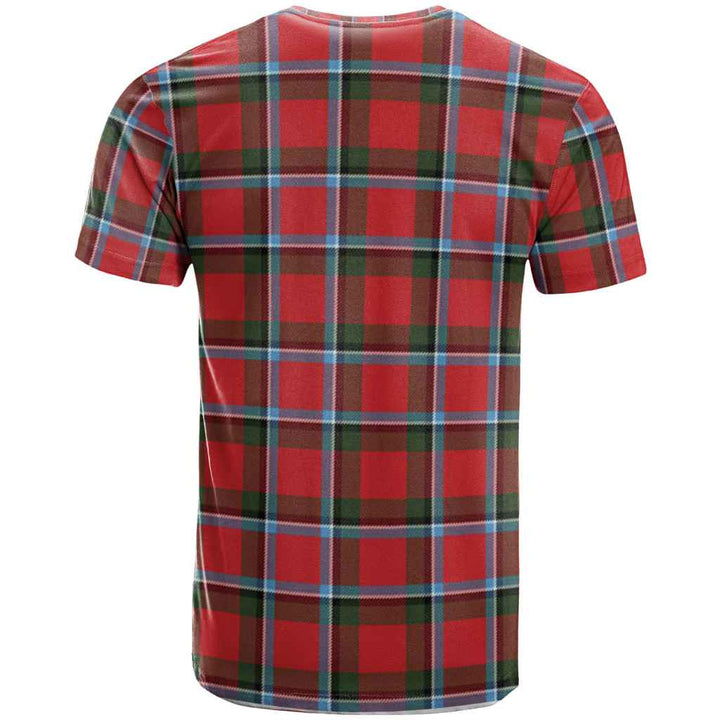 Scottish Sinclair Clan Crest Tartan T-Shirt Back Side Tartan Plaid