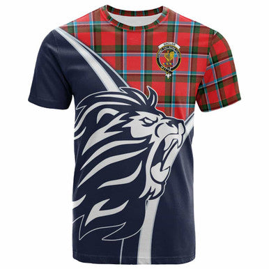Scottish Sinclair Clan Crest Tartan T-Shirt - Bend Style Front Side Tartan Plaid