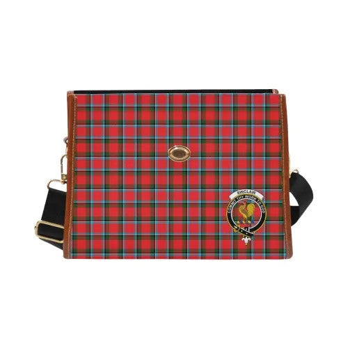 Scottish Sinclair Clan Crest Tartan Waterproof Canvas Bag Tartan Plaid 2