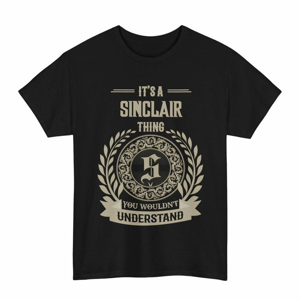 Scottish Sinclair Clan Tartan T-Shirt - Vintage Family Name Tartan Plaid Black Color