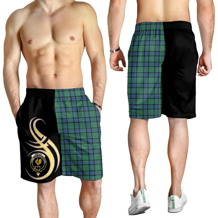 Scottish Sinclair Hunting Ancient Clan Crest Tartan Believe in Me Men's Shorts
