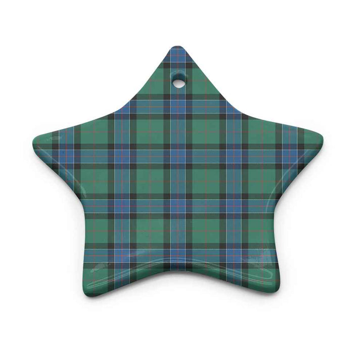 Scottish Sinclair Hunting Ancient Clan Tartan Ceramic Ornament Star Shape Tartan Plaid
