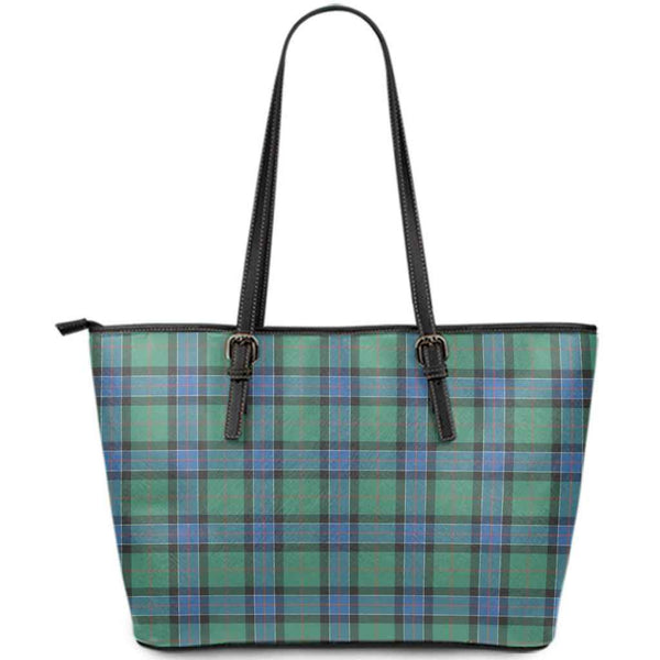 Scottish Sinclair Hunting Ancient Clan Tartan Leather Tote Tartan Plaid