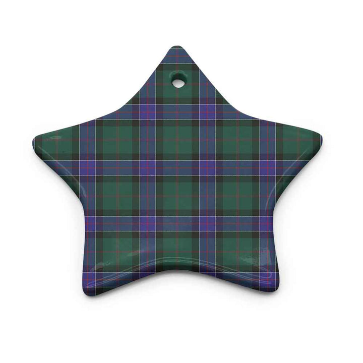 Scottish Sinclair Hunting Modern Clan Tartan Ceramic Ornament Star Shape Tartan Plaid