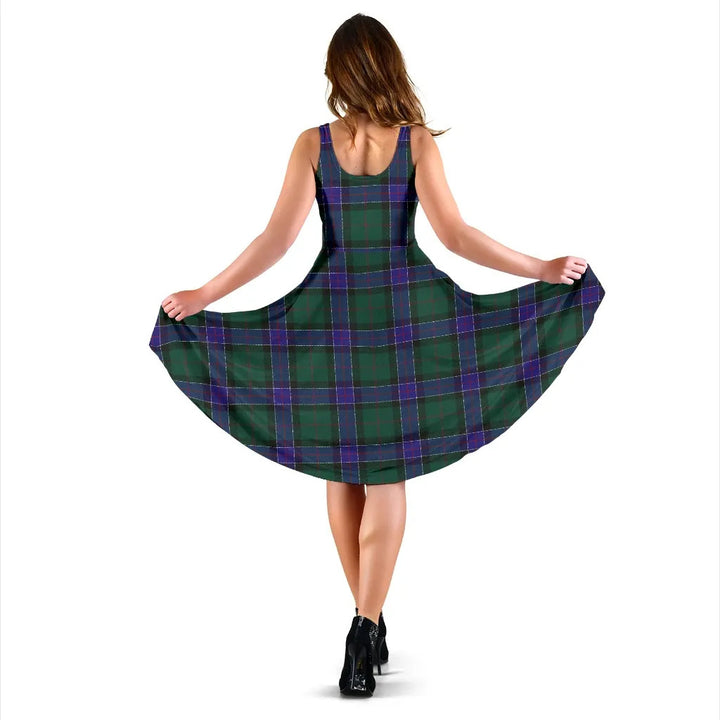 Scottish Sinclair Hunting Modern Clan Tartan Women Midi Dress