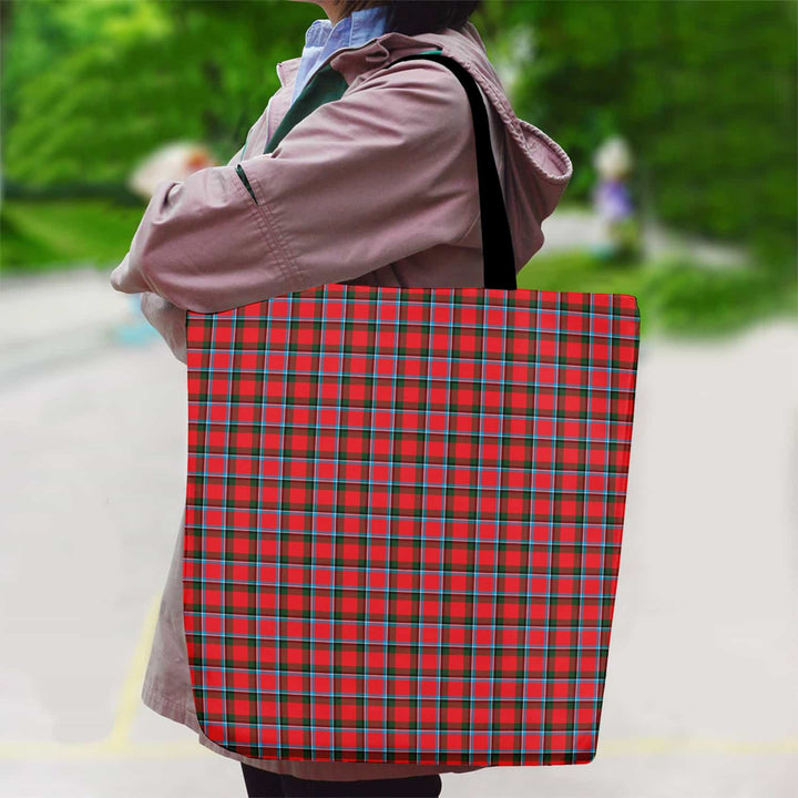 Scottish Sinclair Modern Clan Tartan Canvas Bag With Shoulder Strap Tartan Plaid 2