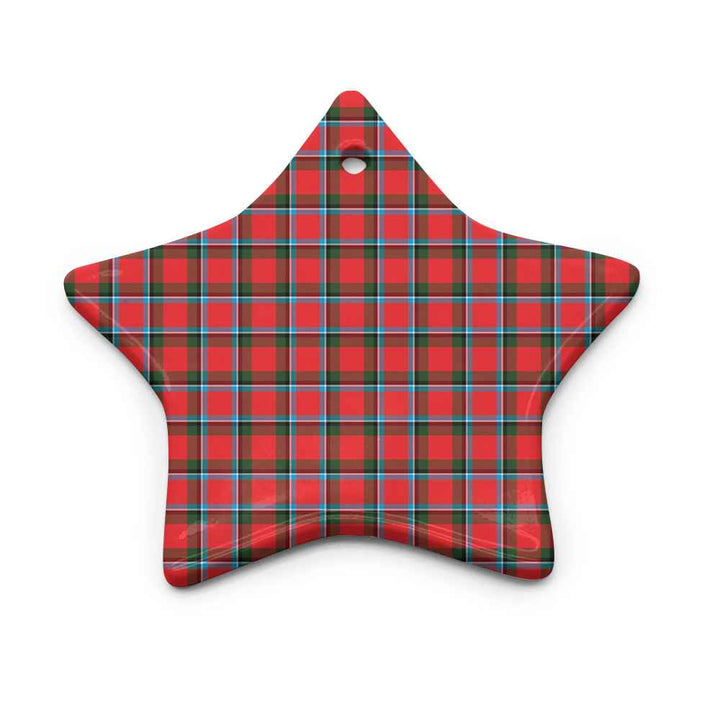Scottish Sinclair Modern Clan Tartan Ceramic Ornament Star Shape Tartan Plaid