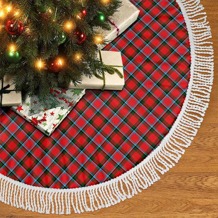 Scottish Sinclair Modern Clan Tartan Christmas Tree Skirt Tassels 2 Tartan Plaid